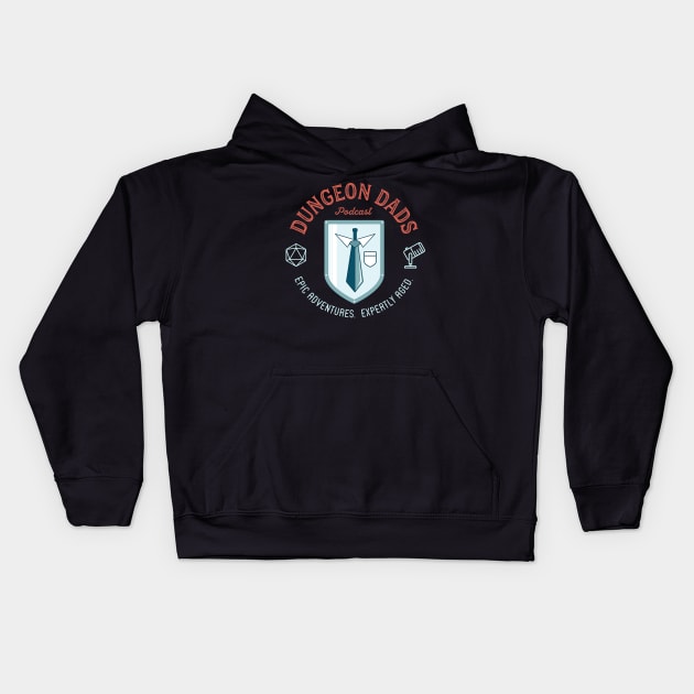 Dungeon Dads Logo (dark) Kids Hoodie by dungeondads